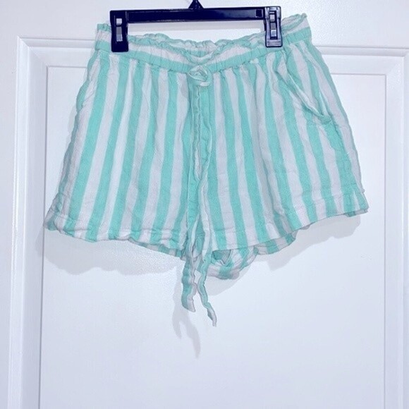Stoney Clover Target linen blend striped shorts size xsmall - Picture 2 of 5